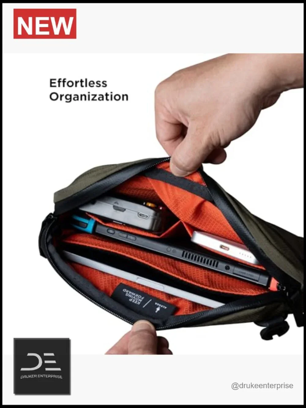 Crossbody Sling Bag for Men Travel with Quick Release Shoulder Strap